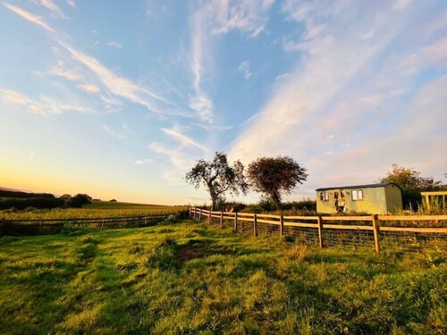 The Hut on the Hill - hottub, heating & stable.