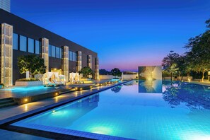 Indoor pool, seasonal outdoor pool - Karma Lakelands (Gurugram)
