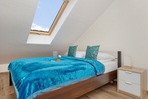 1 makuuhuone, vuodevaatteet