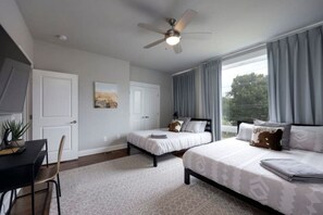 3 habitaciones, escritorio, tabla de planchar con plancha y wifi gratis 