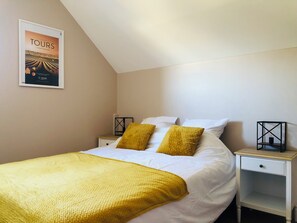 3 habitaciones, cuna de viaje, wifi gratis y ropa de cama 