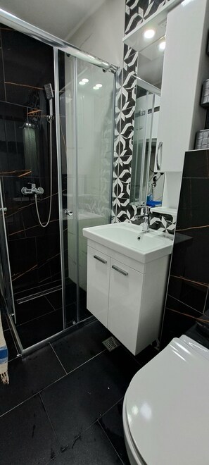 Towels, soap, toilet paper