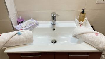 Dusche, Haartrockner, Bidet, Handtücher