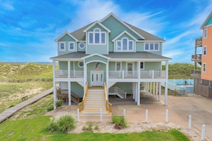 Exterior - Premier Oceanfront Dog Friendly w/ Pool, Hot Tub, Elevator, Game and Media Rooms (Hatteras)