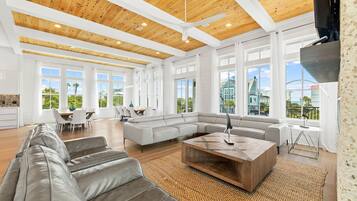 テレビ、暖炉、卓球台、ステレオ