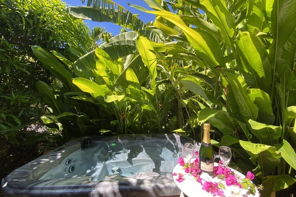 Outdoor spa tub