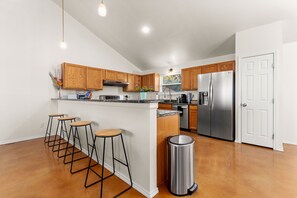 Fridge, microwave, oven, stovetop - Getaway with great Views Hot tub & Game Room! (Canyon Lake)