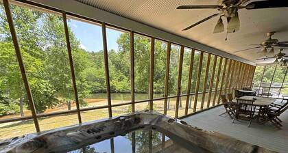 Brushy Creek Lodge | Riverfront, Hot Tub, Fire Pit