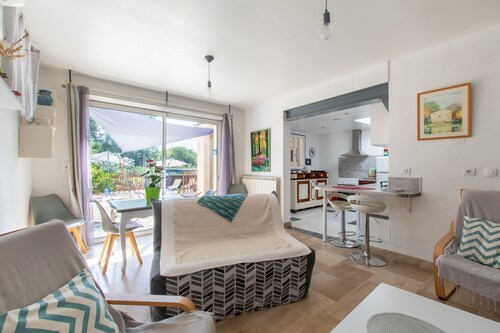 Au Coeur De L'Olivette - Climatisée avec piscine