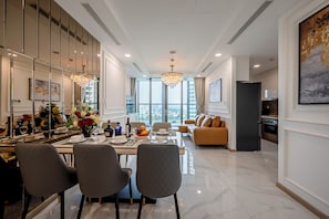 Deluxe Apartment, 3 Bedrooms | Living area - Landmark 81 Luxury Condotel (Ho Chi Minh City)