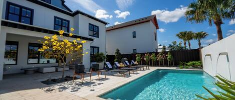 屋外プール、温水プール