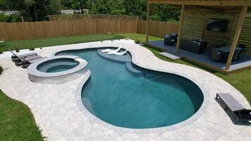 Outdoor pool, a heated pool