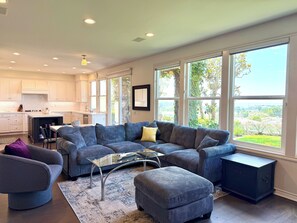 Living area - Gated community Ocean View home on Cul De Sac! Watch Disneyland fireworks! (Newport Beach)