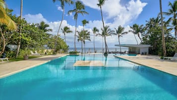 Outdoor pool, open 8:00 AM to 8:30 PM, pool umbrellas, sun loungers