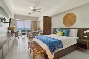 Junior Apartment, 1 Queen Bed with Sofa bed, Ocean View, Beachside | 1 bedroom, premium bedding, down comforters, in-room safe