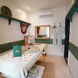 Steam room, body treatments, deep-tissue massages, body wraps