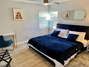 4 bedrooms, iron/ironing board, travel crib, bed sheets