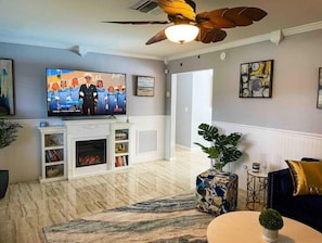Smart TV, table tennis, books