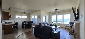 TV, fireplace, DVD player