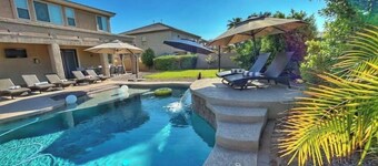 Heated Pool & Hot Tub w/ resort-style Backyard Oasis! Huge Family-Friendly Home