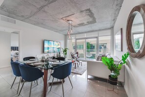 Apartment, 2 Bedrooms | Living area | 50-inch Smart TV with cable channels - Modern Condos in Midtown Miami (Miami)