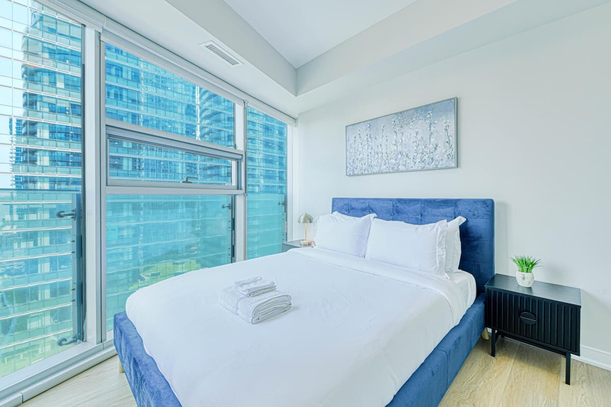 1 bedroom, blackout curtains, iron/ironing board, free WiFi