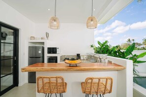 Basic Villa, Multiple Beds | Private kitchen | Fridge, microwave, stovetop, toaster - Villa L at Seseh (Munggu)