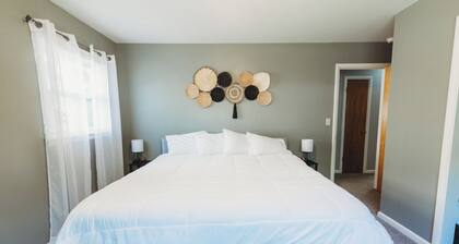 Centrally located 4Bedroom, 5 BEDs & 2Bath; Beautiful backyard