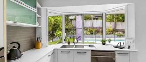 Fridge, microwave, coffee/tea maker, toaster