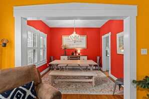 Dining - Segner Hause | Firepit | 4 miles to Main (Fredericksburg)