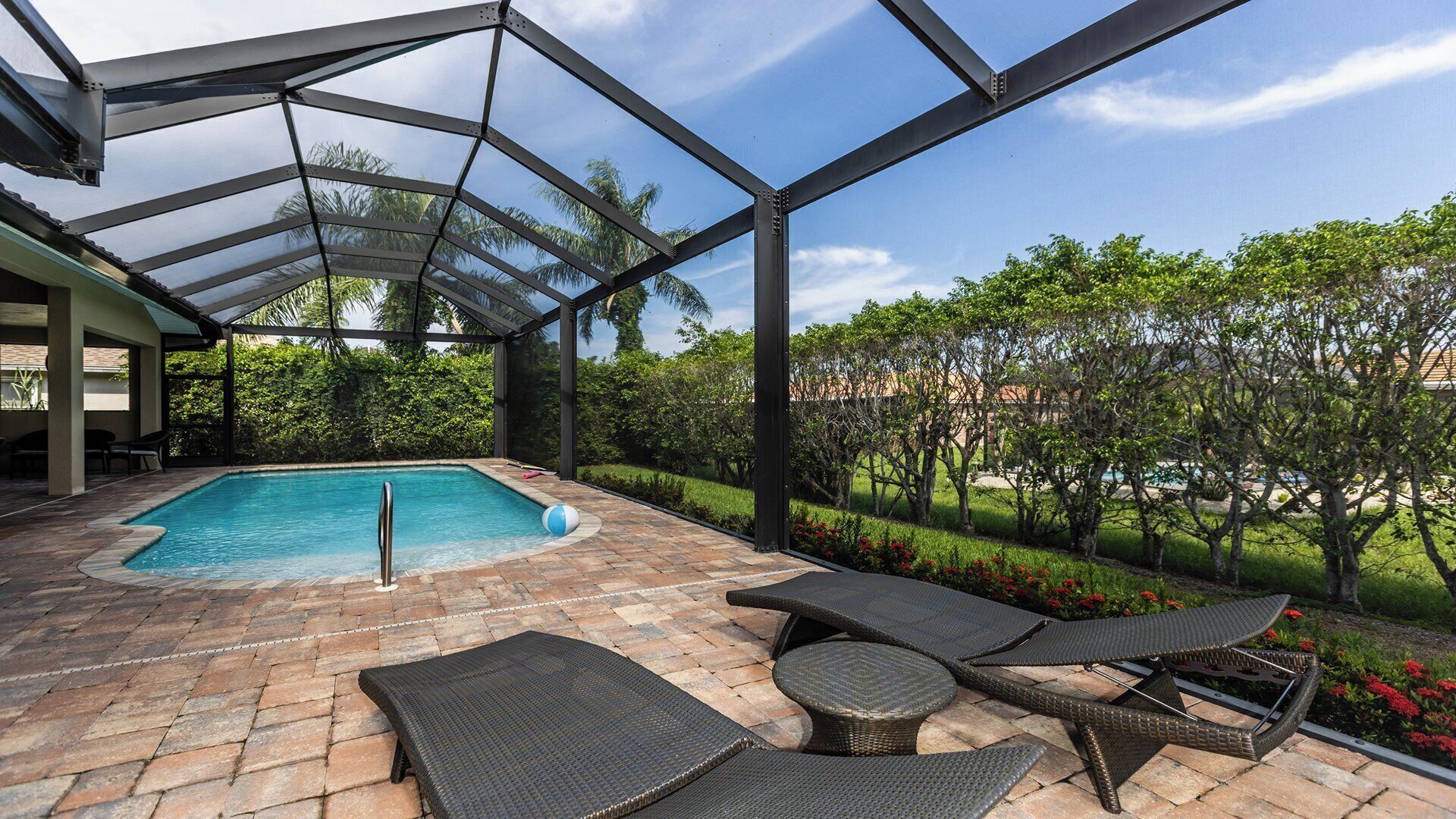 Piscine extérieure, piscine chauffée