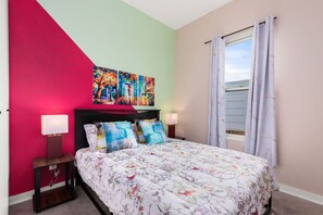 2 bedrooms, desk, iron/ironing board, travel cot