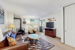 Fernseher, Kamin, Bücher