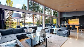 TV, fireplace, stereo