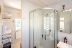 Shower, hair dryer