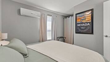 2 bedrooms, iron/ironing board, travel crib, free WiFi