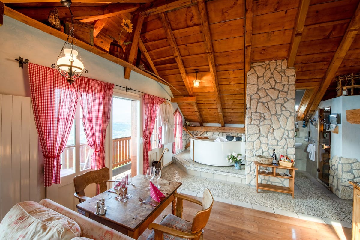 Chalet, Sauna (Alpenglut) | 1 bedroom, free minibar, individually decorated, individually furnished
