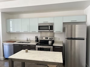 Microwave, oven, stovetop, dishwasher