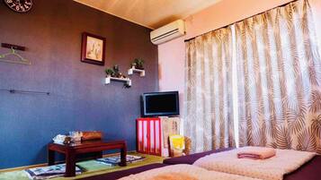 1 室のベッドルーム、WiFi (無料)、ベッドシーツ