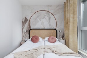 Apartment, 1 Schlafzimmer, Balkon | 1 Schlafzimmer, Bettwäsche