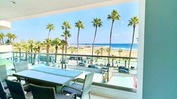 Luxury Apartment, 2 Bedrooms, Balcony, Sea View | Terrace/patio