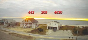 Exterior - MareBella 2nd row, Ocean front, pet friendly, Topsail Island NC 
Covered porch  (North Topsail Beach)