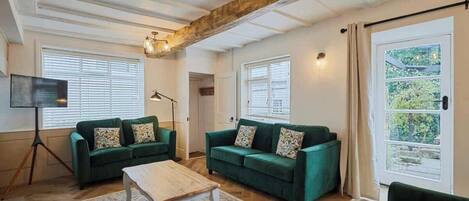 TV, fireplace, offices