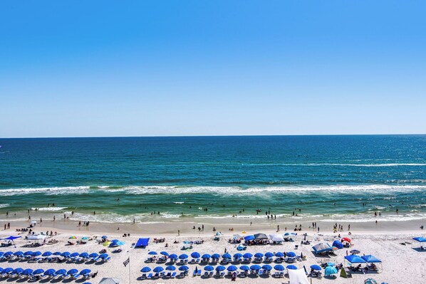 On the beach - Ultimate Beachfront Getaway: Gulf front condo on the 15th floor! Includes seasonal beach service! (Panama City Beach)