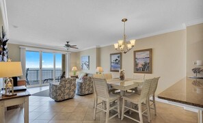 Dining - Ultimate Beachfront Getaway: Gulf front condo on the 15th floor! Includes seasonal beach service! (Panama City Beach)