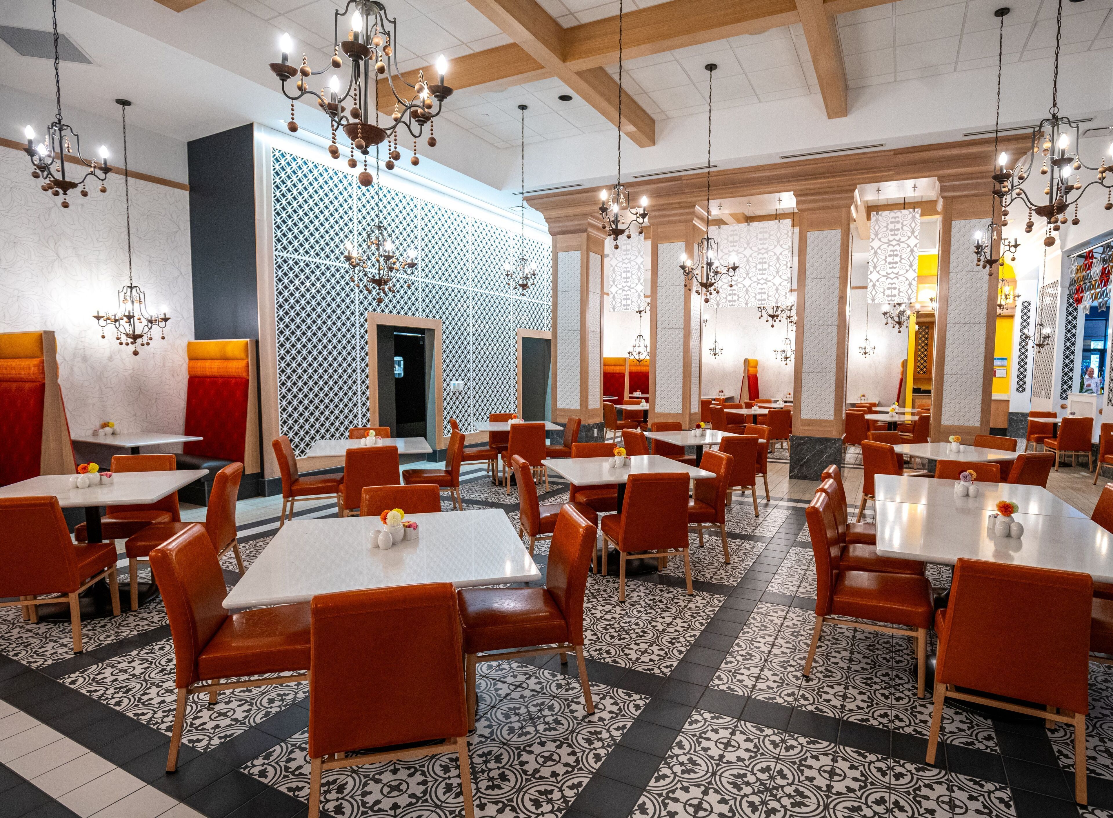 3 Restaurants, Frühstück, Mittagessen, Abendessen, amerikanische Küche