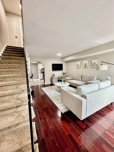 Modern Townhome w/ Balcony • Walk to FUSE Stadium