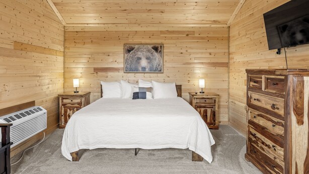 Cabaña Deluxe, 1 cama de matrimonio grande | Wifi gratis