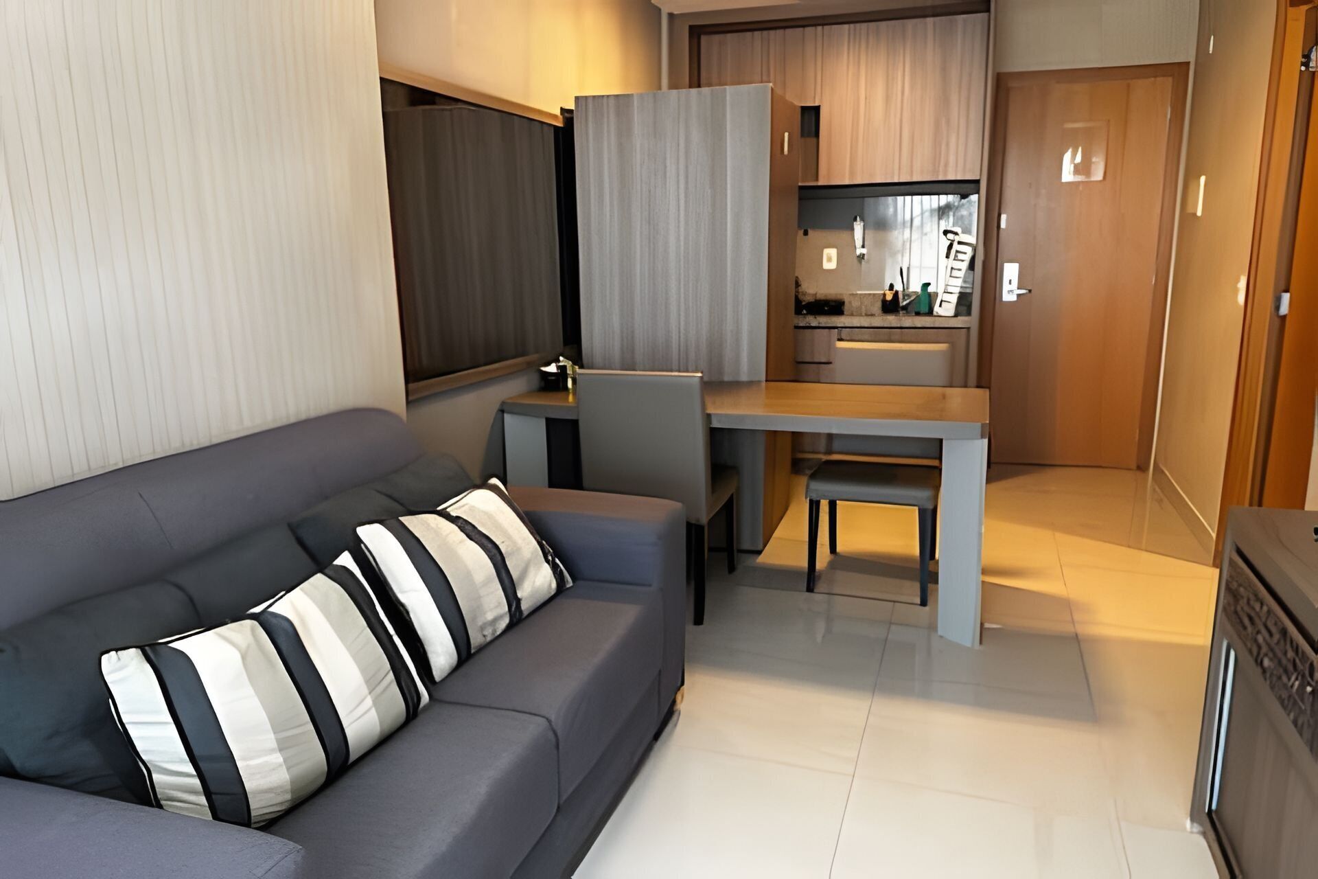 Apartment | Living area | 42-inch flat-screen TV with digital channels