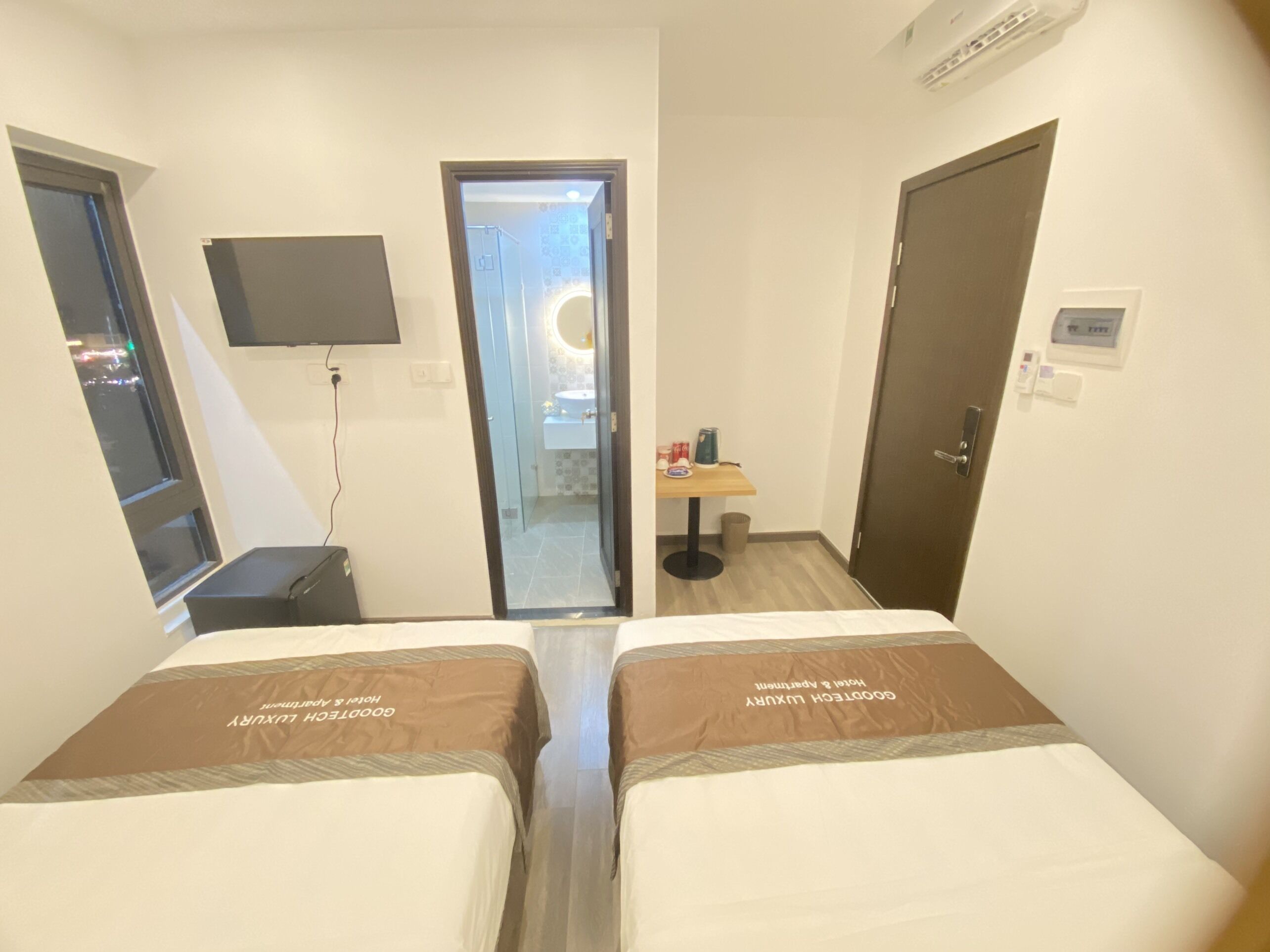 city double or twin room | individually furnished, desk, laptop workspace, soundproofing